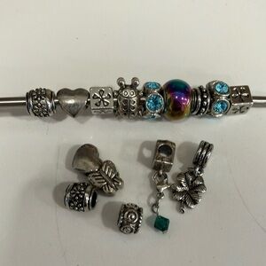 15 Silver Charms for Pandora or Camille style bracelets or necklace